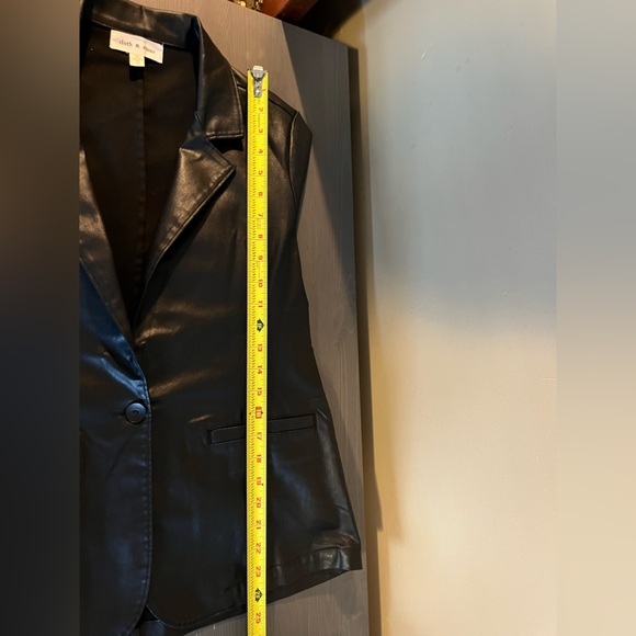 Cloth & Stone Coated Notch Collar Button Front Blazer NEW - Picture 9 of 9